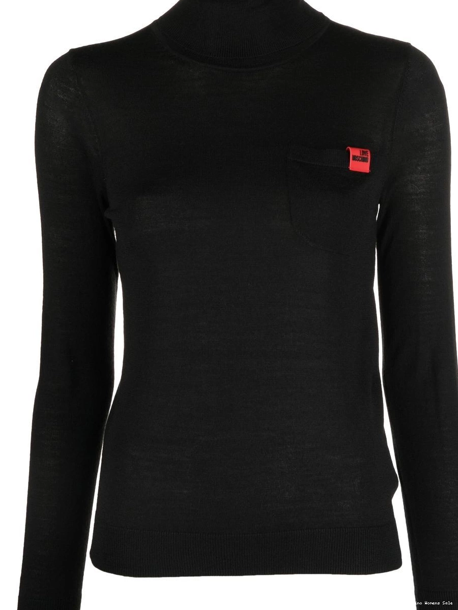 jumper Love Moschino logo-patch high neck Women 0407